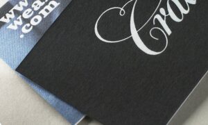 Business cards, foil-blocked